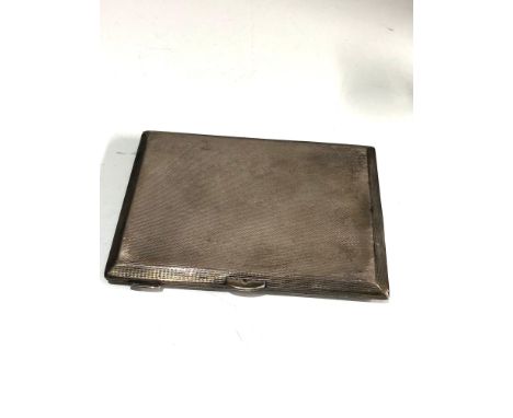 Engine turned silver cigarette case weight 140g 