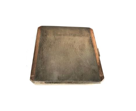 Silver and gold edged cigarette case weight 120g,&nbsp;case does not close flush light surface scratches, small dings