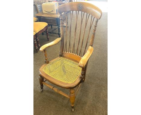 Victorian stick back arm chair 