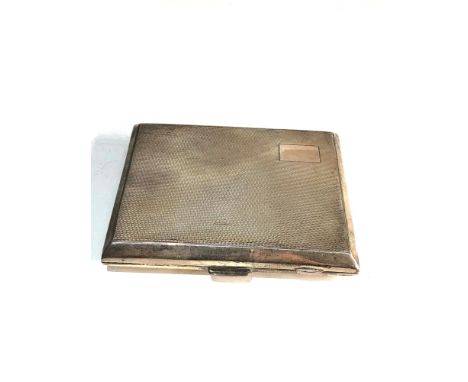 Engine turned silver cigarette case weight 140g 