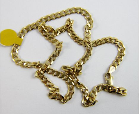 Sterling silver 9ct gold bonded  20"curb chain