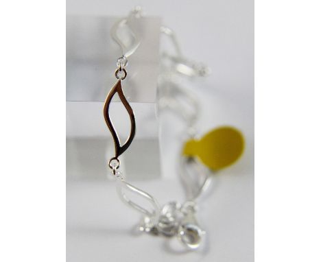 Sterling silver fancy link bracelet