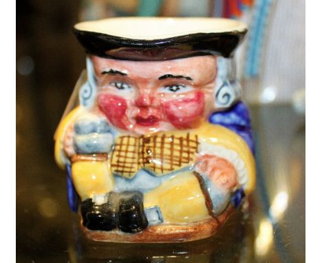 Clarice Cliff small toby jug, H ~ 6cm