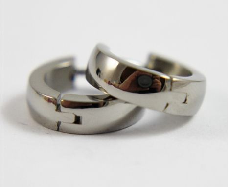 Pair of titanium earrings 