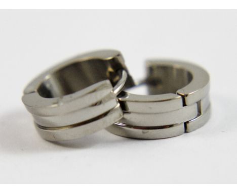 Pair of titanium earrings