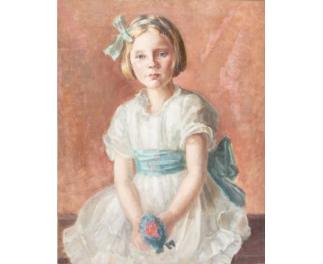 • HEDWIG PILLITZ (BRITISH-HUNGARIAN 1896-1987) PORTRAIT OF ELIZABETH WALLACEsigned Pillitz lower rightoil on canvas72.5 x 57c