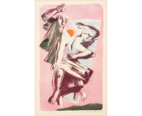 • HANS FEIBUSCH (GERMAN-BRITISH 1898-1998) ANGELSsigned and dated Hans Feibusch 1935 lower right; titled Angels lower leftlit