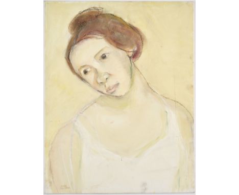 • ROSE HILTON (BRITISH 1931-2019) A YOUNG MODEL signed Rose Hilton lower left oil on canvas board 45.5 x 35.5cm; 17 3/4 x 14i