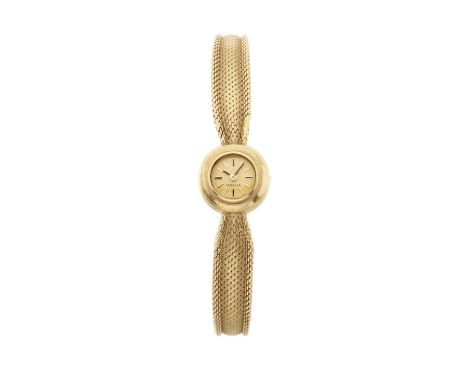 OmegaA cocktail watchCase: Signed. 18ct gold. Swiss convention marks. Case number 370733. Case back with engine turned design