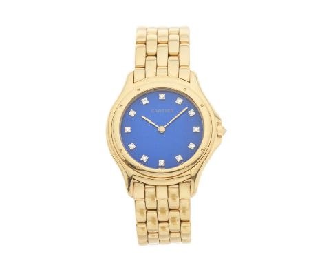 CartierA Cougar bracelet watchCase: Signed. 18ct gold. Swiss convention marks. Reference 887905. Serial 001391. Length (end t