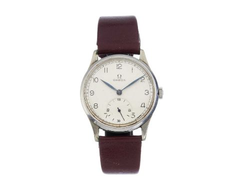 OmegaA wrist watchCase: Plated base metal with stainless steel back. Case number 13322 2395. Dennison case. Length (end to en