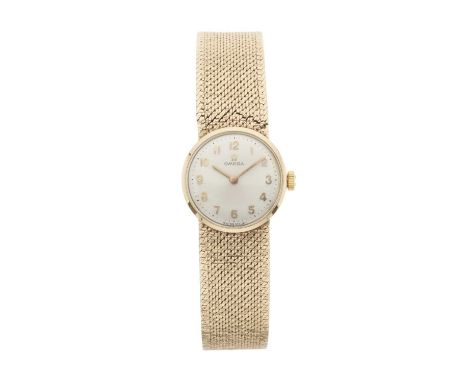 OmegaA bracelet watchCase: Signed. 9ct gold. Hallmarks for London 1966. Case number 7115514. Length (end to end of lugs): 19.