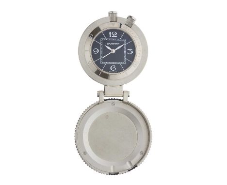 CartierA Pasha Timer travel clockCase: Signed. Stainless steel. Reference 2876. Serial 580706GD. Width (excluding crown and a