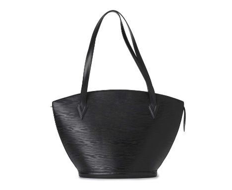 Louis Vuitton, a black epi St Jacques GM handbag, crafted from black textured epi leather with smooth leather trim, long flat