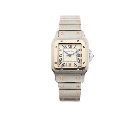 CartierA Santos Galbée bracelet watchCase: Signed. Bi-metal. Reference 1566. Serial 588809CE. Length (end to end of lugs): 41