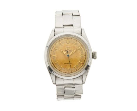 RolexAn Oyster Precision bracelet watch. Circa 1962Case: Signed. Stainless steel. Reference 6222. Serial 788965. Length (end 