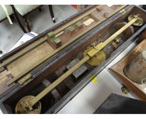 BRASS WALLACE TYPE EIDOGRAPH PANTOGRAPH in wooden case marked 'Adie &amp; Son Edinburgh'