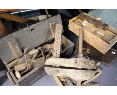 A LARGE QUANTITY OF WOODWORKING AND OTHER TOOLS,ETC