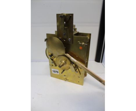 A LARGE SINGLE FUSEE BRACKET CLOCK MOVEMENT COMPLETE WITH PENDULUM
