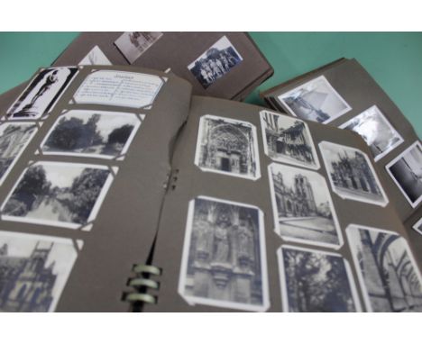 SEVEN ALBUMS OF VINTAGE TRAVEL PHOTOGRAPHS AND POSTCARDS TO INCLUDE THE FAR EAST.
