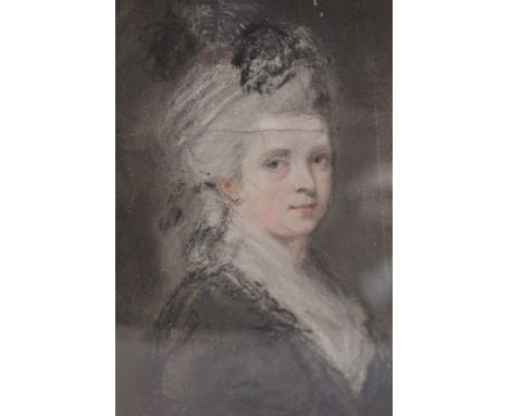 AN 18TH.C.ENGLISH SCHOOL PORTRAIT OF A LADY, PASTEL