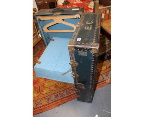 A VINTAGE WARDROBE TRUNK