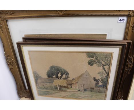 THREE EARLY 20TH.C.WATERCOLOUR STUDIES BY R J GILES AND JOHN MACE