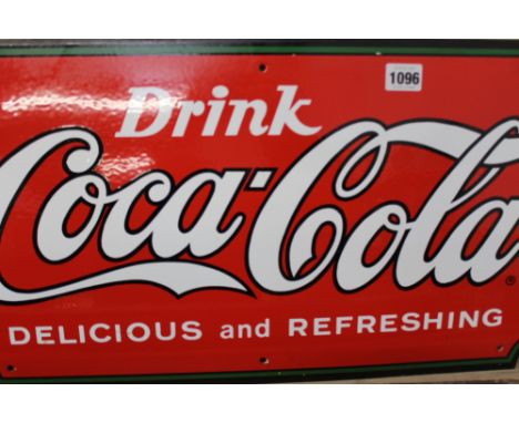 A VINTAGE COCA-COLA ENAMEL SIGN