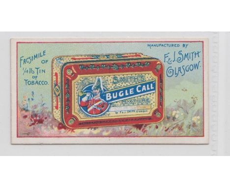 Cigarette card, Smith's, Advertisement Card, tobacco tin with advert for 'Smith's Bugle Call Mixture', ref H403, picture no 4