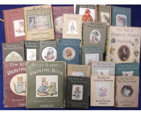 Children's books, collection of 18 Beatrix Potter books, all appear to be first or early editions, published by F. Warne & Co