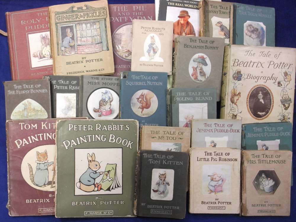 Children's books, collection of 18 Beatrix Potter books, all appear to