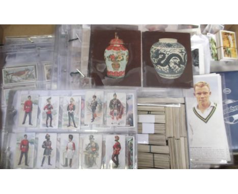 Cigarette cards, trade cards & silks, a large quantity of cards in sleeves, packets & loose, many different manufacturers & s