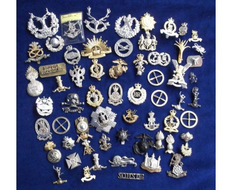 Military badges, a collection of approx 60 Staybright (anodised aluminium) Military cap badges, various regiments inc. Air Tr