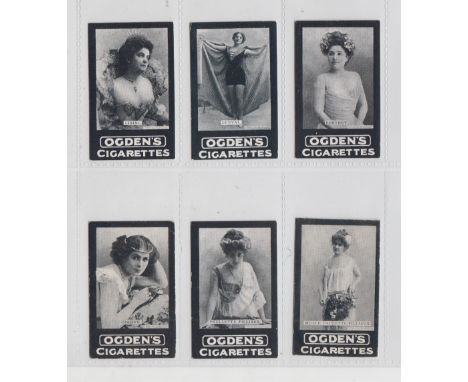Cigarette cards, Ogden's, 'Tabs' type issue, Leading Artistes of the Day, overseas issue, non-descriptive, plain backs, item 