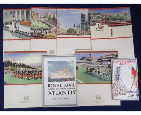 Shipping, small selection of shipping ephemera for Royal Mail Ocean Cruising Steamer 'Atlantis' inc. menu for 1931, illustrat