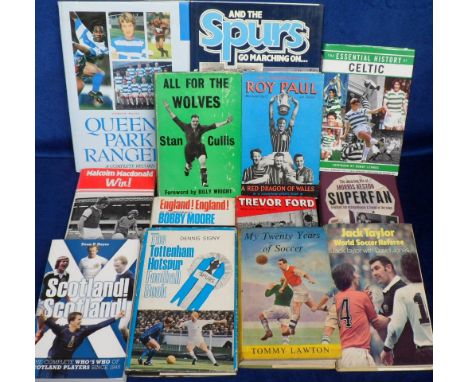 Football books, Autobiographies, a small box of quality books “Super Fan” signed by Geoff Hurst, Terry Venables, George Graha