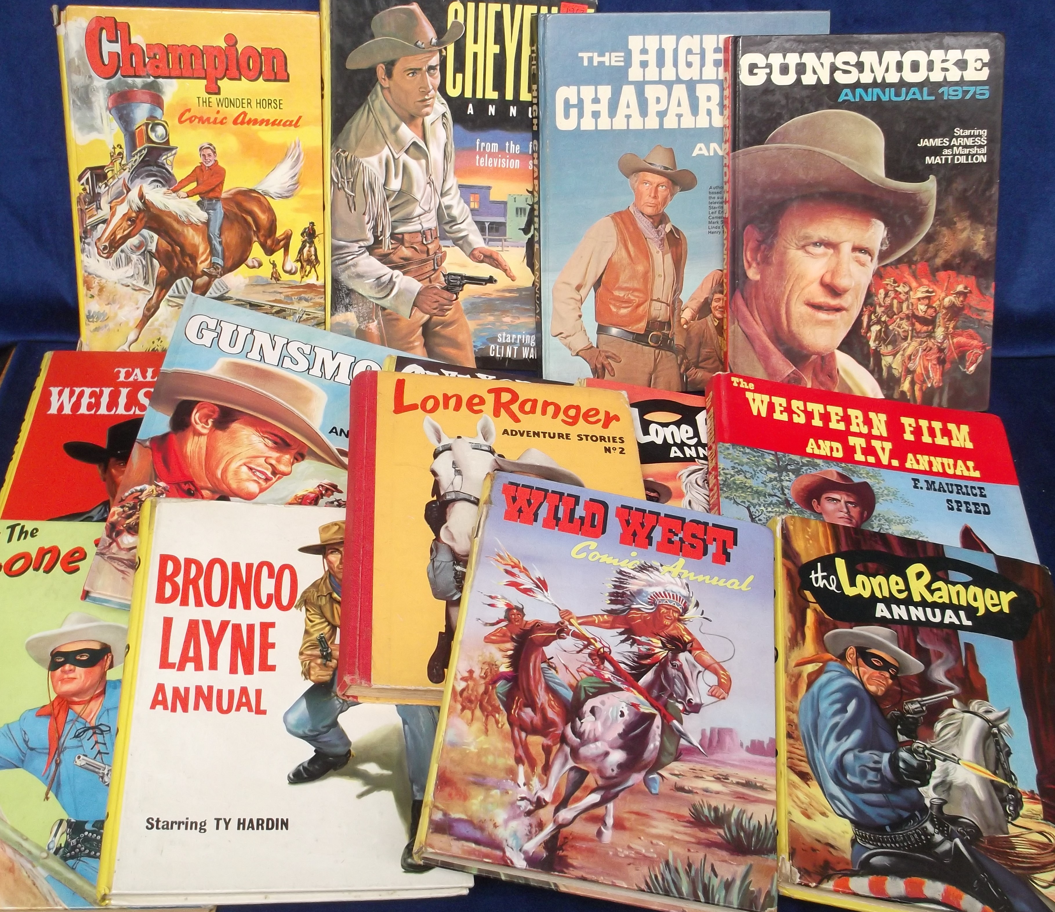 Children's Annuals, a collection of 38 TV Western Show annuals, mostly ...