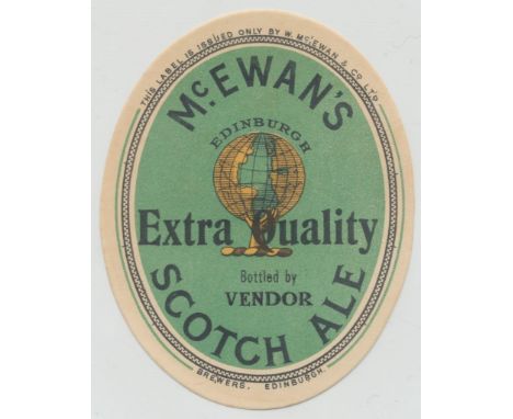 Beer label, McEwan's, Edinburgh,  Extra Quality Scotch Ale, (v.o) 83mm high (vg) (1)