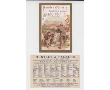 Trade cards, Huntley & Palmers, Sports, semi-circle background, 'P' size, all dark blue backs in French with first word of 7t