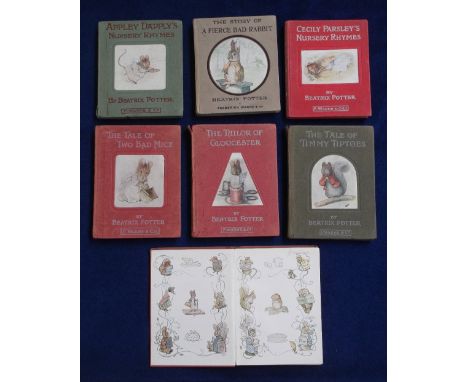 Children's books, selection of 7 Beatrix Potter books, all appear to be first or early editions & published by F. Warne & Co,