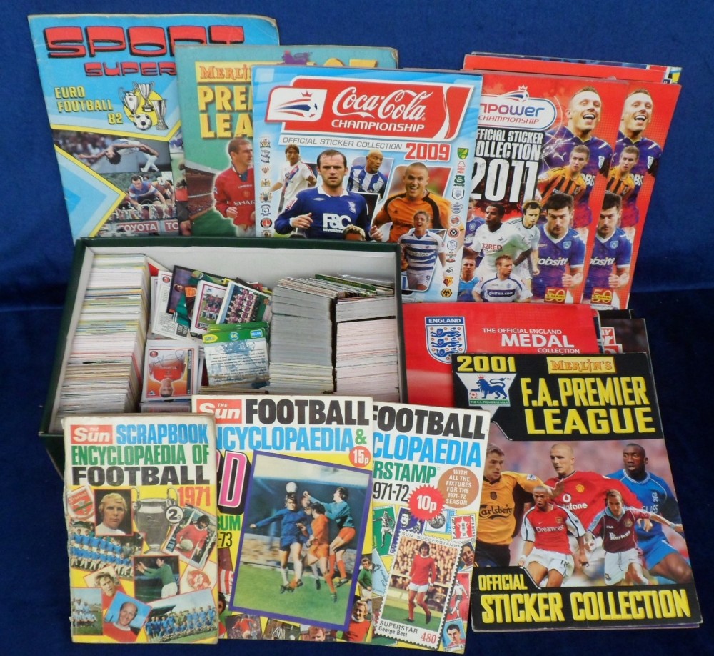 Football, a collection of sticker books & cards, 100's of stickers and ...