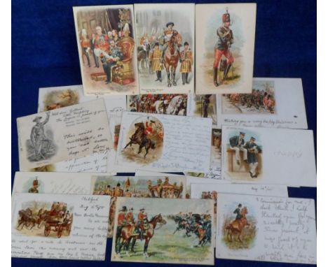 Postcards, Harry Payne, a selection of 22 early cards illustrated by Harry Payne inc British Army, Boer War, Hunting, Coachin