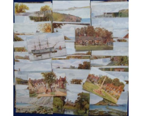 Postcards, A. R. Quinton, a collection of 110+ cards, UK topographical, various locations, street scenes, coastal views etc, 