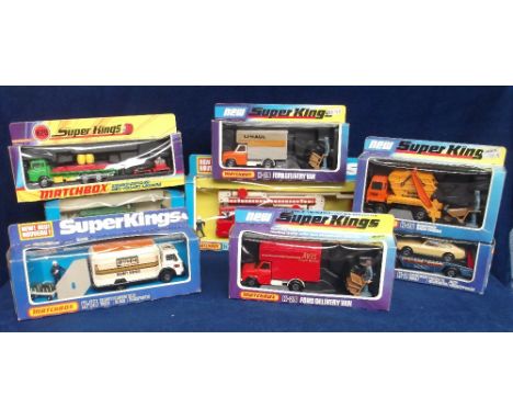 Matchbox SuperKings, K-39 Snorkel Fire Engine, K-99 Dodge Polizei Van, K-2 Car Recovery Vehicle, K-28 Skip Truck, K-19 Securi