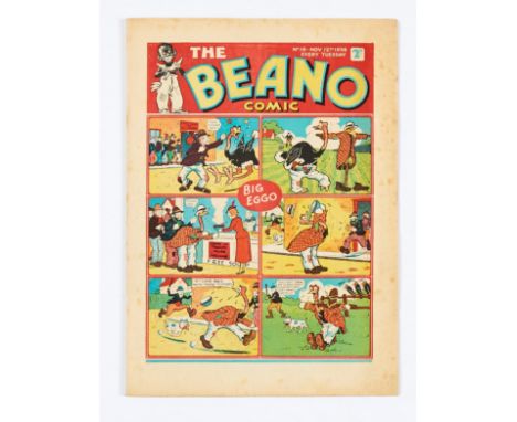 Beano No 16 (1938). Bright cover colours with some light margin foxing, cream/light tan pages [fn-]