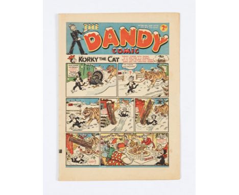 Dandy 108 (1939). Propaganda Xmas issue with Adie and Hermy. Bright cover, cream/light tan pages [fn]