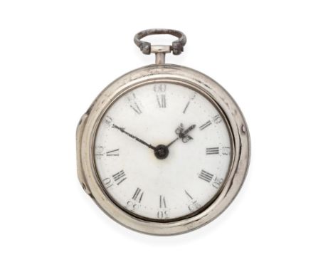 A Silver Pair Cased Verge Pocket Watch, signed Rd Longman, London, circa 1770, gilt fusee verge movement signed and numbered 