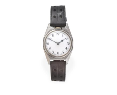 A Stainless Steel Top Wind Wristwatch, signed Zenith, 1935, (calibre 10-1/2-2) lever movement signed and numbered 3081223, wh