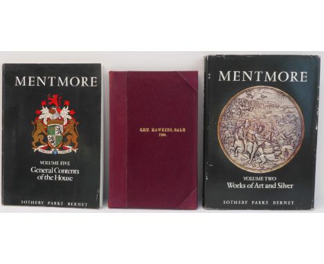 Three auction catalogues:A leather-bound Christie, Manson & Woods 1904 catalogue - the 4-day sale of the Hawkins Collection o
