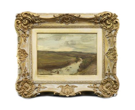 SIR JAMES LAWTON WINGATE (SCOTTISH 1846 - 1924),
LANDSCAPE
oil on canvas, signed
26cm x 36cm
Framed
Partial label verso: R & 
